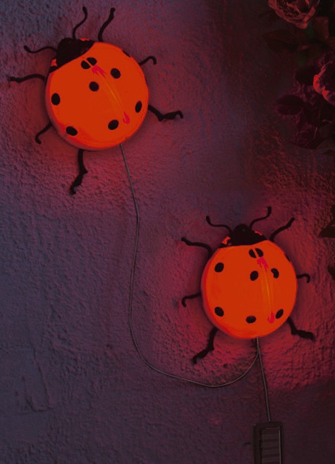 Gartendekoration - Solar-Marienkäfer, 2er-Set Ansicht 2 Gartendekoration - Solar-Marienkäfer, 2er-Set, in Farbe ROT Ansicht 2