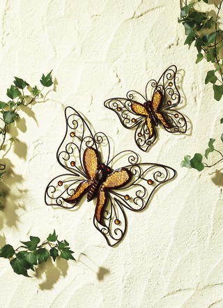 Wanddeko Schmetterling, 2er Set