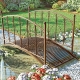 Gartendekoration - Gartenbrücke aus Metall, in Farbe ROSTFARBEN, in Ausführung Gartenbrücke, klein
