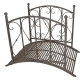 Gartendekoration - Gartenbrücke aus Metall, in Farbe ROSTFARBEN, in Ausführung Gartenbrücke, klein