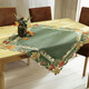Tischdecken - Tisch- und Raumdekoration mit Herbstlaub-Stickereien, in Größe 101 (Läufer oval, 30x 70 cm) bis 404 (Kissenhülle, 40x 40 cm), in Farbe GRÜN – Farbe GRÜN – Ansicht 3