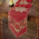 Tischdecken - Wunderhübsch bestickte Tischdekoration – Farbe ROT – Ansicht 2 Tischdecken - Wunderhübsch bestickte Tischdekoration, in Größe 130 (Stern, 2er-Set, ø 30 cm) bis 190 (Tischdecke, 85x85 cm), in Farbe ROT – Farbe ROT – Ansicht 2