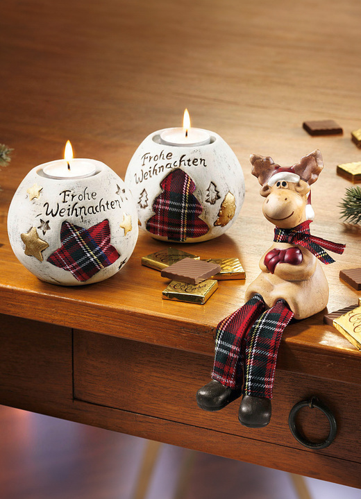 - Tischdeko-Set inkl. Schokolade und 2 Teelichthaltern, in Farbe BUNT Ansicht 2