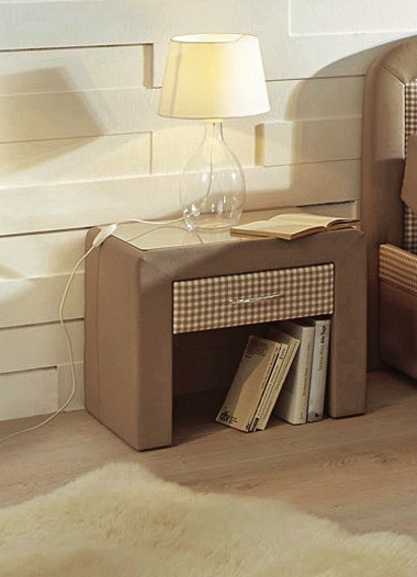 Nachttische - Nachttisch mit Glasplatte, in Farbe BLAU Ansicht 3