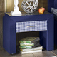 Nachttische - Nachttisch mit Glasplatte, in Farbe BLAU