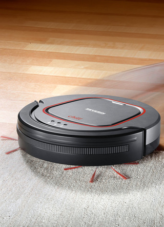 Mit Akku - Saugroboter SEVERIN RB7025 Chill – Farbe DUNKELGRAU – Ansicht  Mit Akku - Saugroboter SEVERIN RB7025 Chill, in Farbe DUNKELGRAU – Farbe DUNKELGRAU – Ansicht