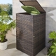 Garten - Mülltonnenschrank aus witterungsbeständigem Kunststoffgeflecht, in Farbe BRAUN, in Ausführung klein