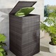 Garten - Mülltonnenschrank aus witterungsbeständigem Kunststoffgeflecht, in Farbe BRAUN, in Ausführung klein – Farbe ANTHRAZIT – Ansicht 1