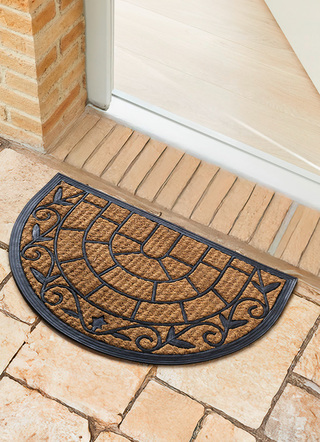 Fußmatten - Fußmatte in Gusseisen-Optik, in Farbe NATUR-SCHWARZ