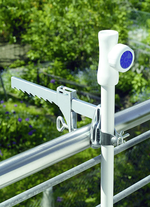 Sicht- & Sonnenschutz - Balkonklammer aus verzinktem Stahl, in Farbe SILBER Ansicht 1