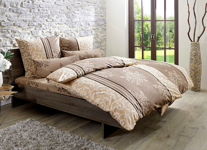 Bettwäschegarnituren - Renforcé Bettwäsche aus 100% Baumwolle Ansicht 5 Bettwäschegarnituren - Renforcé Bettwäsche aus 100% Baumwolle, in Größe 111 (40/80 cm + 135/200 cm) bis 412 (4-teiliges Set), in Farbe GRÜN Ansicht 5