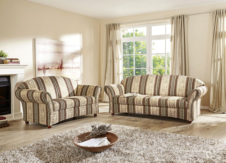 Polstergruppen - Polstermöbel mit Nosag-Wellenunterfederung, in Farbe ROT, in Ausführung Zweisitzer Ansicht 4