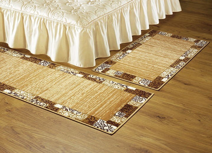 Bettumrandungen - Moderne Brücken,Teppiche und Bettumrandung, in Größe 111 (Brücke, 60x110 cm) bis 315 (2x 60x110 cm 1x 60x320 cm), in Farbe TERRA Ansicht 3