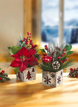 Weihnachtsgestecke, 2er-Set