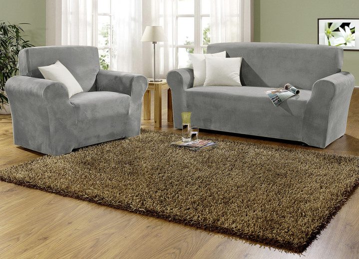 Sessel- & Sofaüberwürfe - Stretchbezüge mit Fleckschutz Ansicht 34 Sessel- & Sofaüberwürfe - Stretchbezüge mit Fleckschutz, in Größe 101 (Sesselbezug) bis 905 (Kissenbezug, 40x40 cm), in Farbe CAMEL Ansicht 34