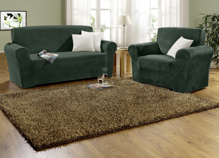 Sessel- & Sofaüberwürfe - Stretchbezüge mit Fleckschutz Ansicht 22 Sessel- & Sofaüberwürfe - Stretchbezüge mit Fleckschutz, in Größe 101 (Sesselbezug) bis 905 (Kissenbezug, 40x40 cm), in Farbe CAMEL Ansicht 22