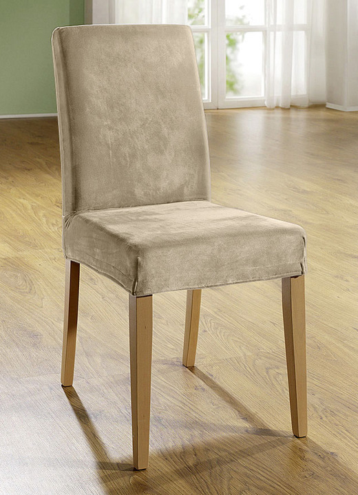 Sessel- & Sofaüberwürfe - Stretchbezüge mit Fleckschutz Ansicht 3 Sessel- & Sofaüberwürfe - Stretchbezüge mit Fleckschutz, in Größe 101 (Sesselbezug) bis 905 (Kissenbezug, 40x40 cm), in Farbe CAMEL Ansicht 3