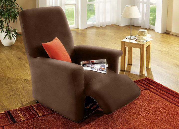 Sessel- & Sofaüberwürfe - Stretchbezüge mit Fleckschutz Ansicht 10 Sessel- & Sofaüberwürfe - Stretchbezüge mit Fleckschutz, in Größe 101 (Sesselbezug) bis 905 (Kissenbezug, 40x40 cm), in Farbe CAMEL Ansicht 10