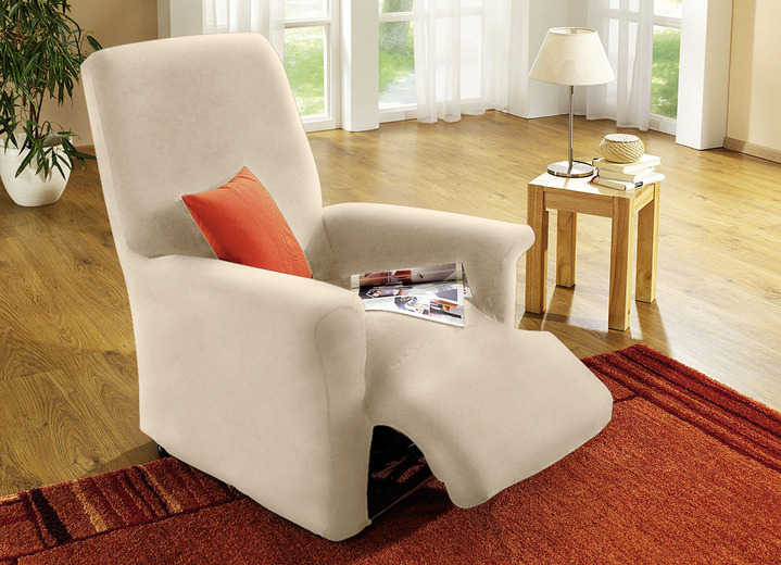 Sessel- & Sofaüberwürfe - Stretchbezüge mit Fleckschutz Ansicht 13 Sessel- & Sofaüberwürfe - Stretchbezüge mit Fleckschutz, in Größe 101 (Sesselbezug) bis 905 (Kissenbezug, 40x40 cm), in Farbe CAMEL Ansicht 13