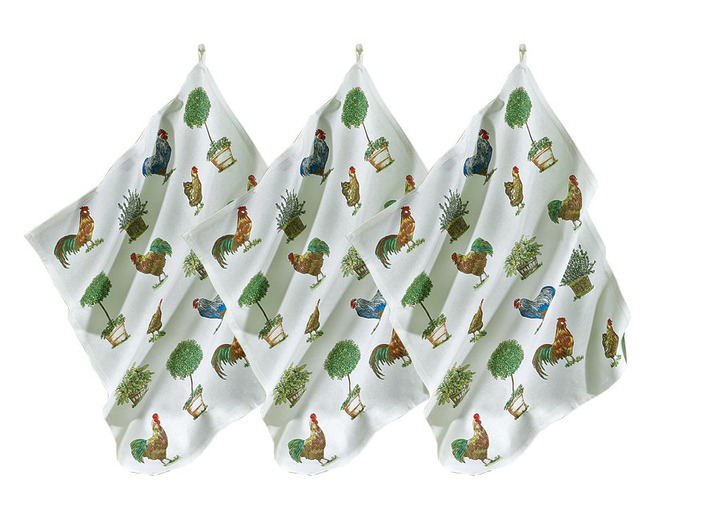 Handtücher - Super nützliche Küchen-Accessoires, in Größe 200 (3 Geschirrtücher, 50x70 cm) bis 502 (Schürze, 60x88 cm), in Farbe BUNT Ansicht 3