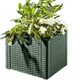 - Pflanzkasten in Rattan-Optik, in Farbe GRÜN, in Ausführung Pflanzkasten, klein ohne Spalierwand – Farbe GRÜN – Ansicht 1