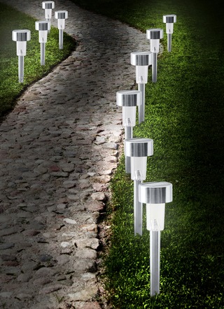 Solar-Steckleuchten, 10er-Set