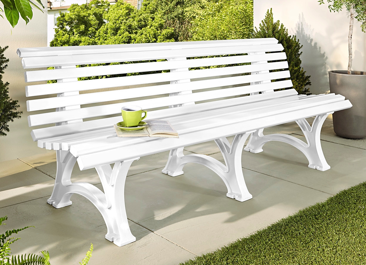 Gartenbank aus hochwertigem Kunststoff Gartenmöbel BADER