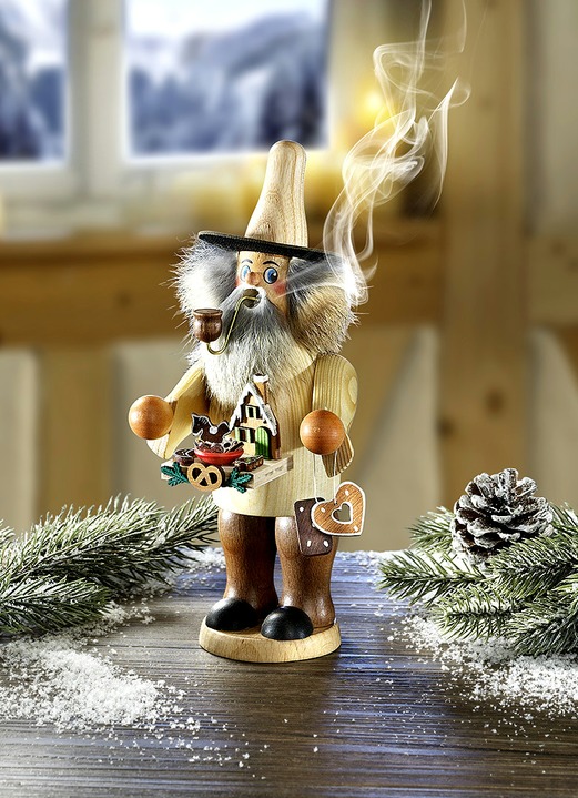 - Räuchermännchen Lebkuchenverkäufer aus Holz, in Farbe BRAUN