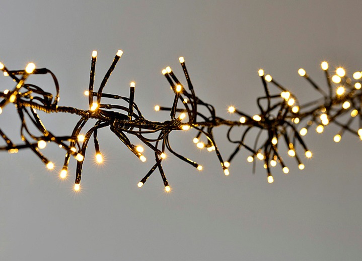 Weihnachten - Cluster-LED-Lichterkette mit digitalem Outdoor-Trafo, in Farbe WARM-WEISS, in Ausführung mit 288 LEDs; Gesamtlänge 7,40 m Ansicht 1