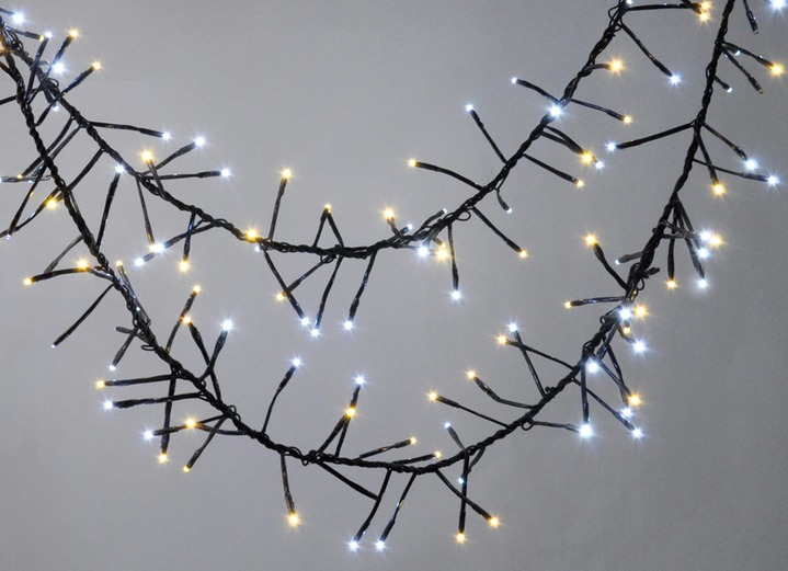 Weihnachten - Cluster-LED-Lichterkette mit digitalem Outdoor-Trafo, in Farbe KRISTALL-EFFEKT, in Ausführung mit 960 LEDs mit Kristalleffekt; Gesamtlänge 11 m Ansicht 1
