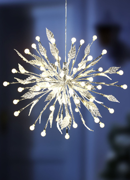 - Lichtkugel mit LEDs, in Farbe SILBER-WEISS