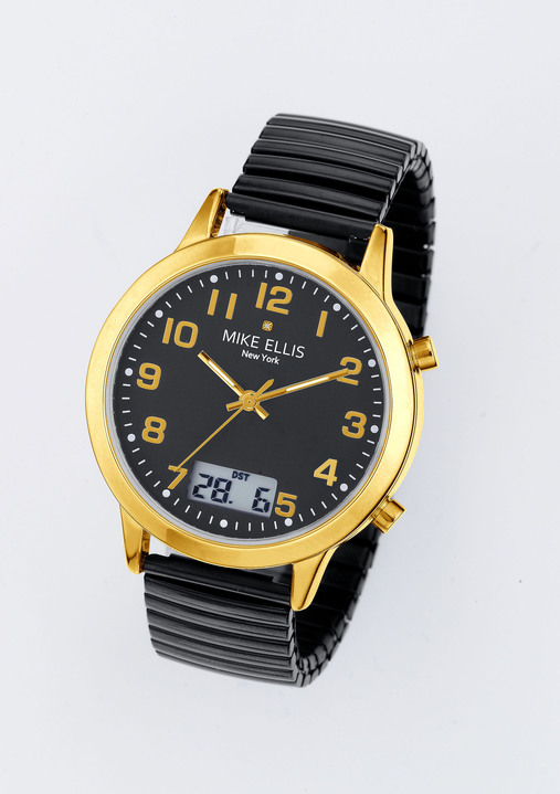 Funkuhren/Solaruhren - Funk-Herrenuhr mit Diamant von Mike Ellis New York, in Farbe  Ansicht 2