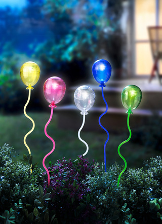 Solar Steckleuchte Luftballons, 5er-Set