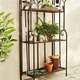 Gartenmöbel - Wunderschöne, verspielte Eisen-Regale, in Farbe BRAUN, in Ausführung Eckregal