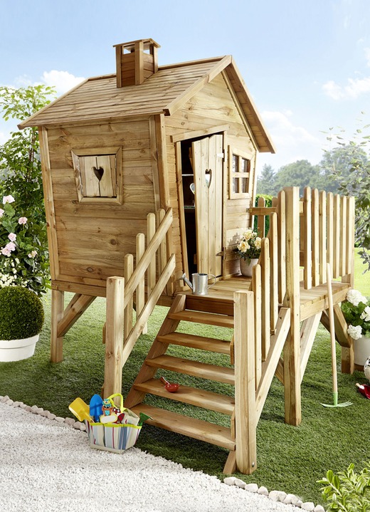 Kinderspielhaus Aus Kiefernholz Freizeitspass Bader
