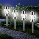Gartenbeleuchtung - Solarleuchte, 4er-Set, in Farbe CHROM – Farbe CHROM – Ansicht 1