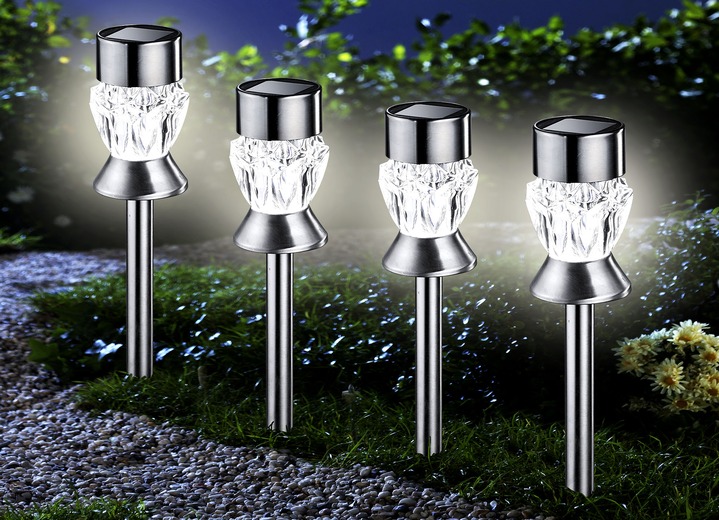 Solarleuchten "Diamond", 4erSet, verschiedene