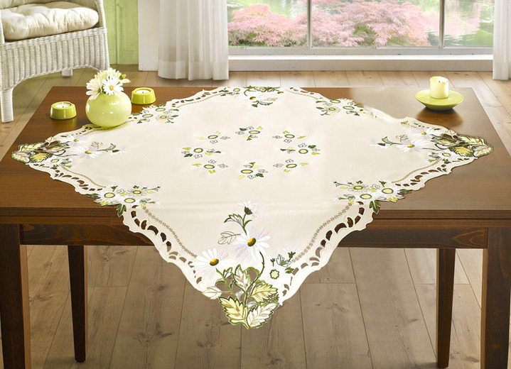 Tischdecken - Tisch- und Raumdekoration Ansicht 4 Tischdecken - Tisch- und Raumdekoration, in Größe 100 (Läufer, 30x 45 cm) bis 404 Kissenbezug, 40x 40 cm), in Farbe ECRU-BUNT Ansicht 4