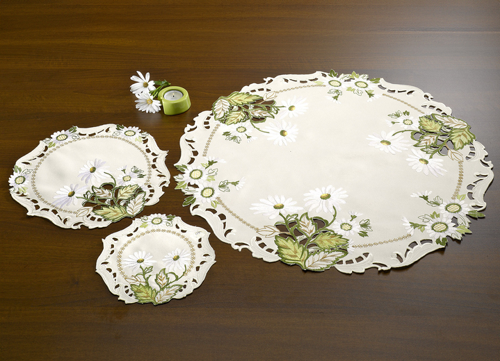 Tischdecken - Tisch- und Raumdekoration Ansicht 6 Tischdecken - Tisch- und Raumdekoration, in Größe 100 (Läufer, 30x 45 cm) bis 404 Kissenbezug, 40x 40 cm), in Farbe ECRU-BUNT Ansicht 6