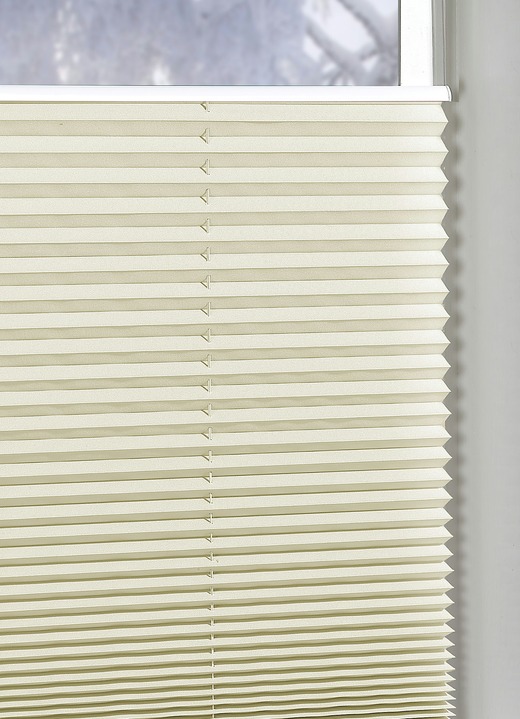 Rollos - Plissee-Rollos für Montage am Fensterrahmen ohne Bohren, in Größe 826 (H130xB 40 cm) bis 850 (H210xB 70 cm), in Farbe WEISS Ansicht 3