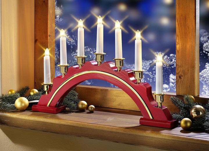 Lichterbogen Aus Holz 7 Flammig Weihnachtliche Dekorationen Bader