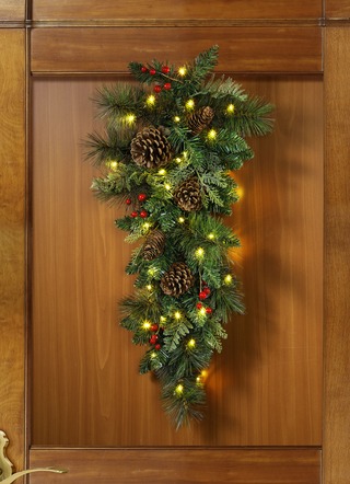 Beleuchteter Tannenzweig