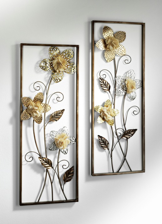 wanddekoration mit antikem finish 2er set wohnaccessoires bader