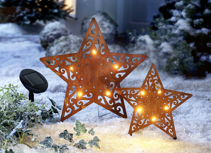 Weihnachten - Solarsterne, 2er-Set, in Farbe BRAUN Ansicht 2