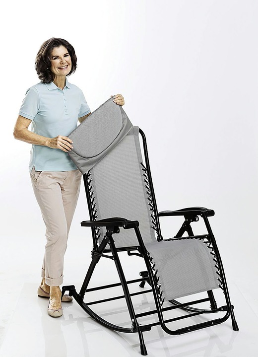 Gartenmöbel - Schaukelstuhl 2in1, in Farbe BEIGE Ansicht 6