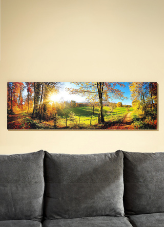 Hochwertige Kunstdruck „Zauberhafte Landschaft im Herbst“