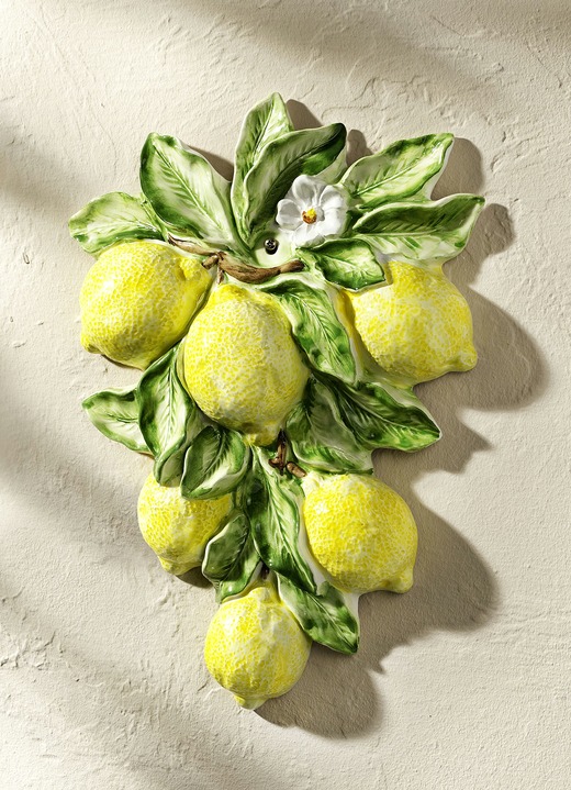 Geschenkideen - Wanddekoration aus italienischer Keramik, in Farbe GELB Ansicht 1