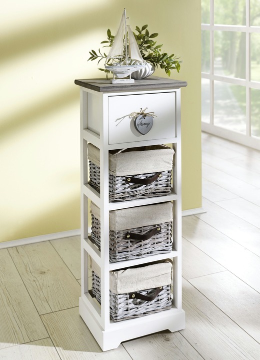 Kleinmöbel - Kommode aus Massivholz mit eingearbeiteten Gebrauchsspuren, in Farbe NATUR Ansicht 2