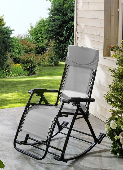 Gartenmöbel - Schaukelstuhl 2in1, in Farbe BEIGE Ansicht 5