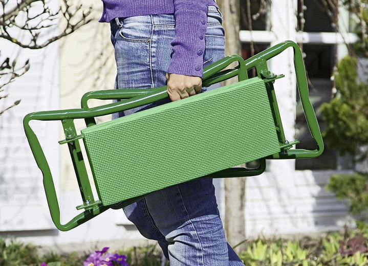 Garten - Knie-Stuhl zum Sitzen und Knien mit Gestell aus Metall, in Farbe GRÜN, in Ausführung Knie-Stuhl Ansicht 2